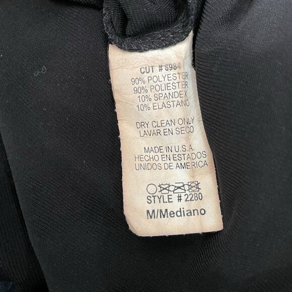 Forever21 Size M Black Stretch Studded Slit Sleeve Grunge Y2K Cyber Fairy Slinky - Picture 8 of 11